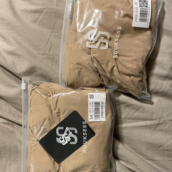 NWT Suuksess 2-Pack Shapewear Butter-Soft Bodysuit Set - Picture 4 of 4